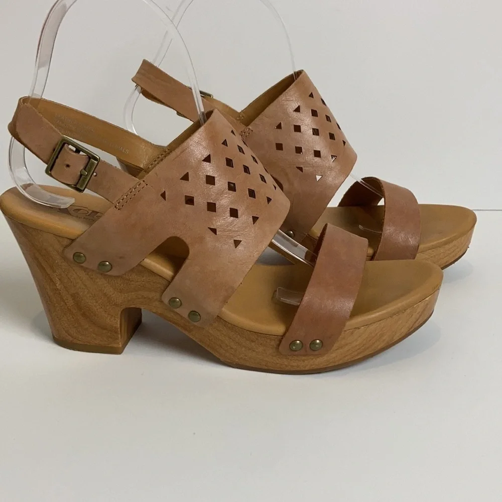Korks by Kork Ease Alliana Slingback Platform Sandals Clogs 9 Bohemian Summer